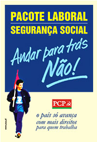 Folheto "Pacote laboral, segurança social - Andar para trás -Não!"