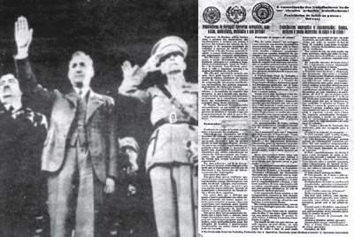 Imagem de Salazar e do Marchal Carmona