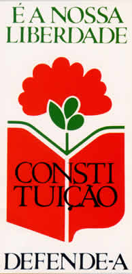Cartaz da campanha em defesa da Constitui��o/1982