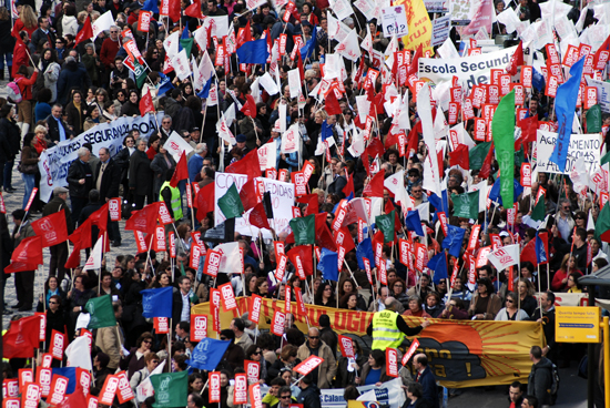 Manif. trabalhadores admin. publica - 5 Fev