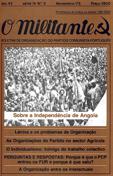 Capa do Boletim �O Militante� de Novembro de 1975