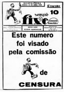 Número da revista Sempre Fixe visado pela comissão de censura