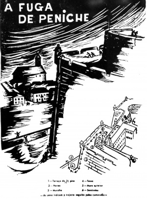 Gravura de Margarida Tengarrinha da fuga de Peniche