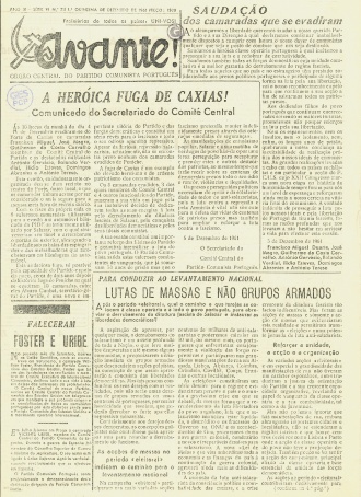 Avante! da 1.ª quinzena de Dezembro de 1961