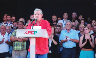 José Casanova, director do Avante!, intervém no comício da Festa de 2013