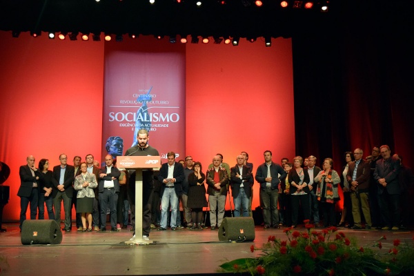 Comício comemorativo do Centenário da Revolução de Outubro