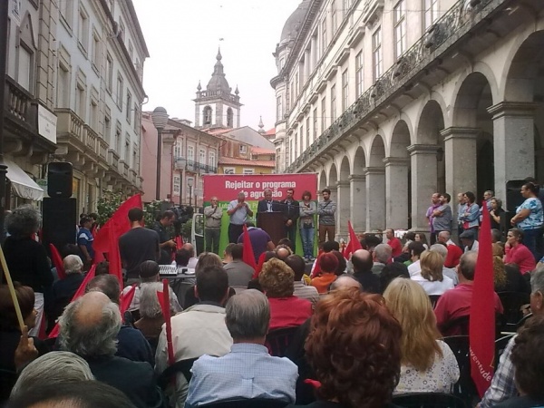 Comício «Rejeitar o programa de agressão, lutar por um Portugal com futuro», em Braga