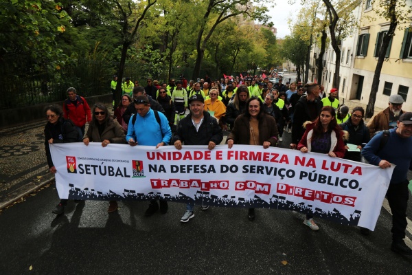 Gathering of workers in the Assembly of the Republic, CGTP-IN