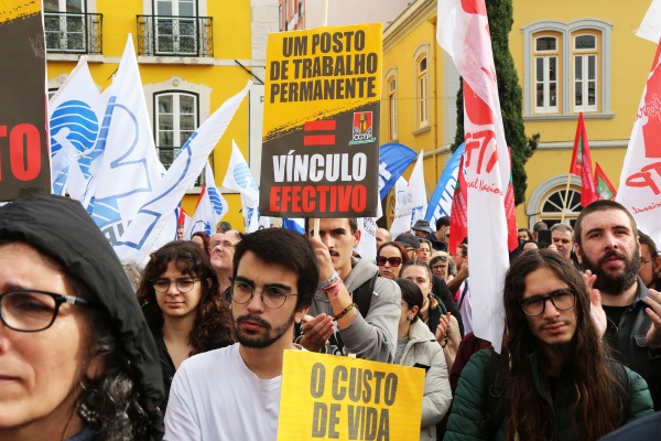 Gathering of workers in the Assembly of the Republic, CGTP-IN