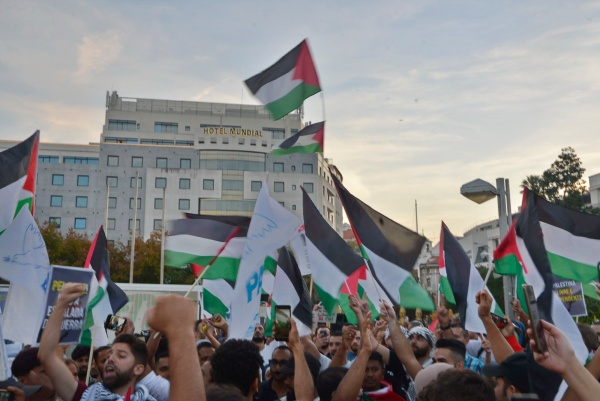 "For Peace in the Middle East! For the rights of the Palestinian people"