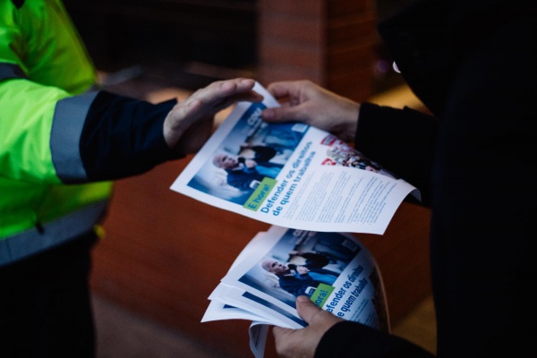 Contacto com os trabalhadores da Matutano