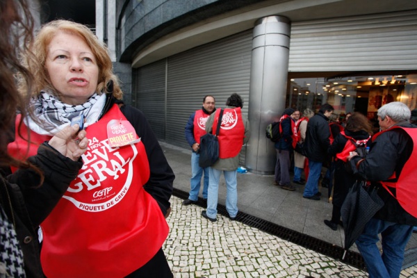 Piquete trabalhadores «El Corte Inglez»
