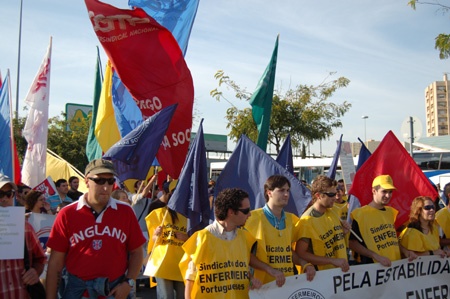 Historical demonstration in Lisbon