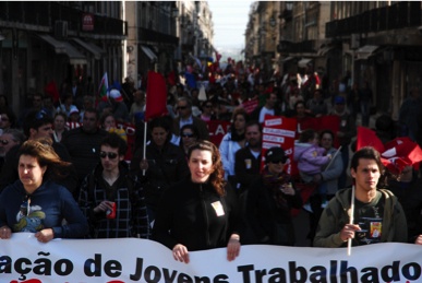 Manifestação de jovens trabalhadores - 28 de Março de 2009