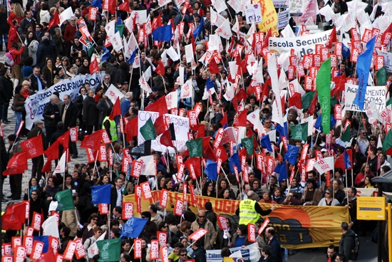 Manifestação de trabalhadores da Administração Pública - 5 de Fevereiro de 2010