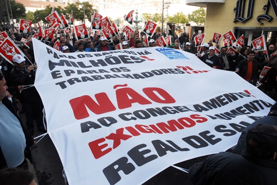 Manifestação de trabalhadores da Administração Pública - 5 de Fevereiro de 2010