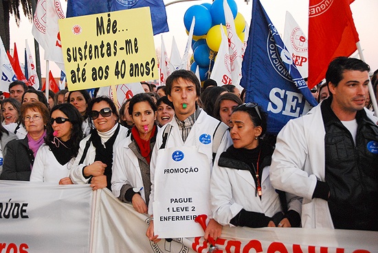 Manifestação dos Enfermeiros - 29 de Janeiro de 2010