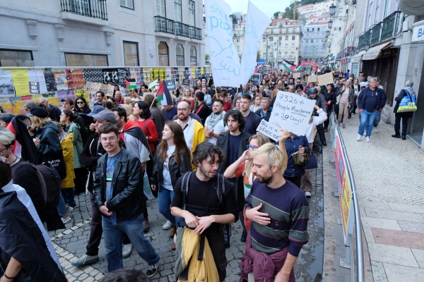 Demonstration for Peace in the Middle East. For the end of the occupation of Palestine