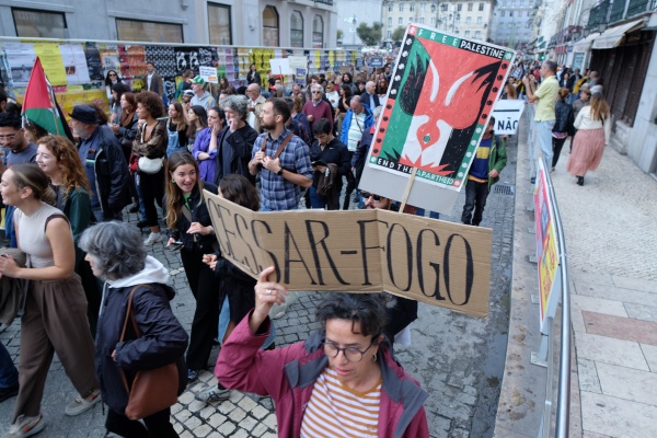 Demonstration for Peace in the Middle East. For the end of the occupation of Palestine