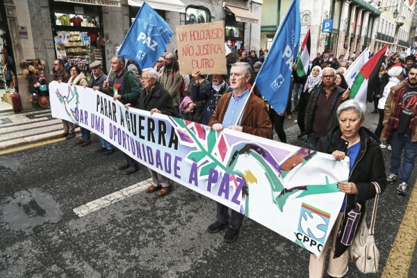 Manifestação pela Paz no Médio Oriente e pelos direitos do Povo Palestiniano
