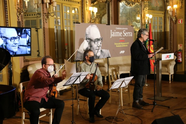 Sessão de homenagem pelo 100 aniversário do camarada Jaime Serra