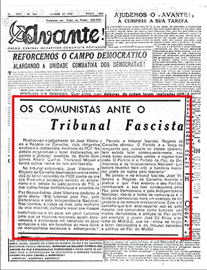 Jornal «Avante!», Janeiro 1954