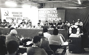 Discursando no Encontro Nacional dos Trabalhadores das Pescas, Setúbal, Novembro 1983