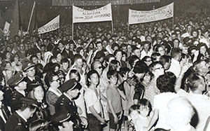 1.º Comício do PCP com a presença de José Vitoriano em Silves, Junho 1974