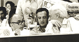 José Vitoriano, Octávio Pato e Álvaro Cunhal, IX Congresso do PCP no Barreiro, Junho 1979